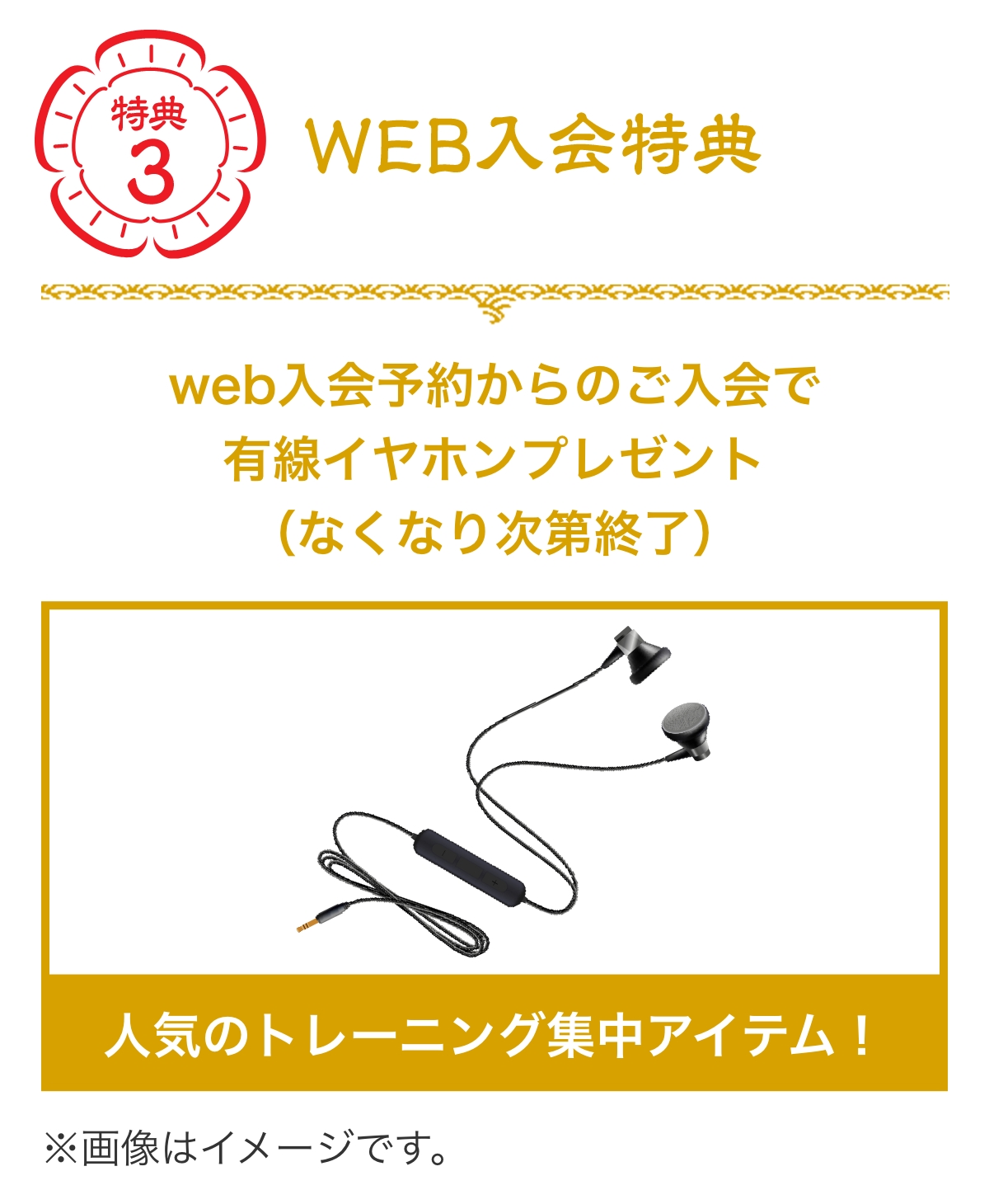 特典3 WEB入会特典
